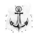  anchor, butterfly tattoo design idea