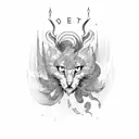 the word sent vertically  tattoo design idea