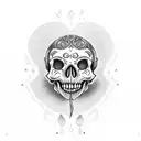 jester skull smile now cry later tattoo design idea