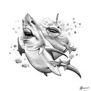 Shark , sting rays , tattoo design idea