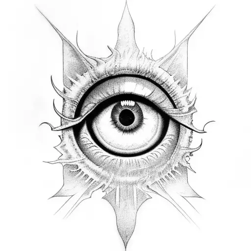 Sauron's Eye tattoo design idea