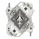 playing cards 2 and 7 tattoo design idea