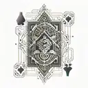 playing cards 2 and 7 tattoo design idea
