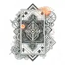 playing cards 2 and 7 tattoo design idea