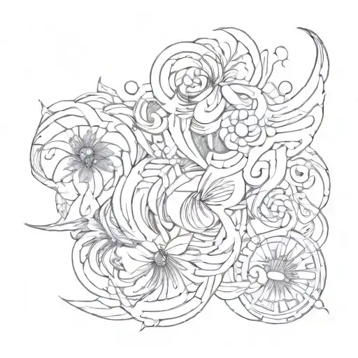 years 1975 and 1977 tattoo design idea