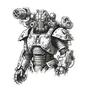 fallout power armor tattoo design idea