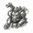 fallout power armor tattoo design idea