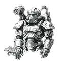 fallout power armor tattoo design idea