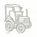 tractor tattoo design idea