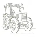 tractor tattoo design idea