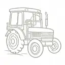 tractor tattoo design idea