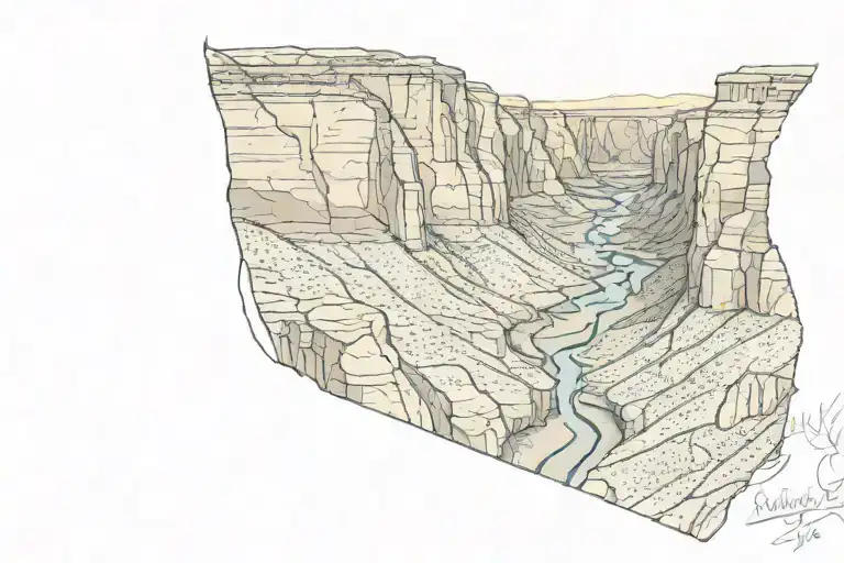 santa elena canyon sunset, big bend national park tattoo design idea