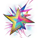 Star tattoo design idea