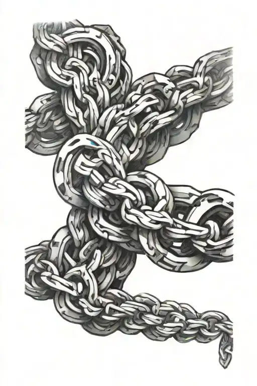 chain links around arm sleeve tattoo tattoo design idea