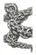 chain links around arm sleeve tattoo tattoo design idea