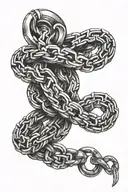 chain links around arm sleeve tattoo tattoo design idea