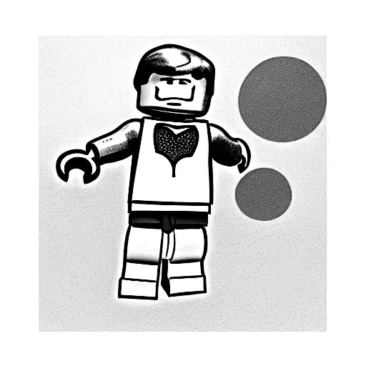 swimmer lego character tattoo design idea