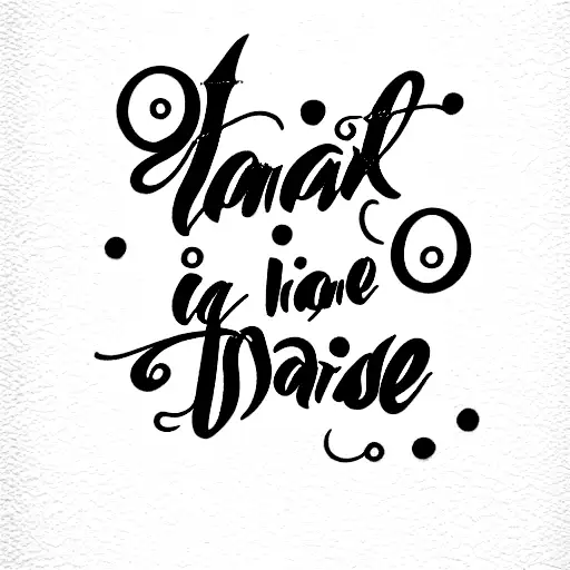 Create a small black tattoo with the following phrase Paradise 42.195 in a elegant but readable font. tattoo design idea