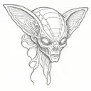 Alien tattoo design idea