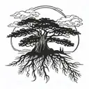 Cypress tree tattoo design idea