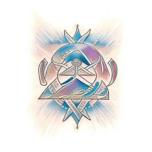 Yahweh written with the names of God from the Bible. tattoo design idea