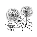 three dandelions tattoo design idea