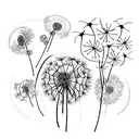 three dandelions tattoo design idea