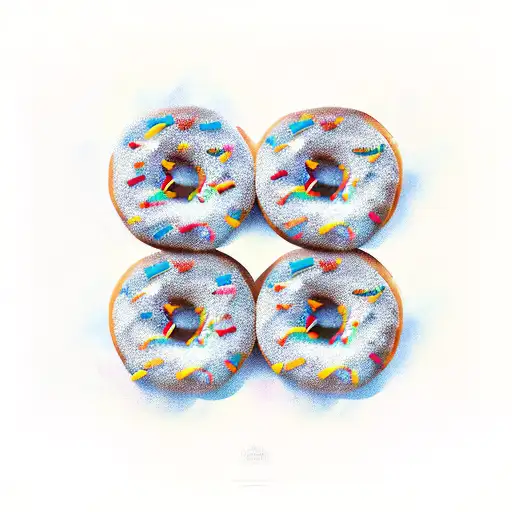 twinkie and doughnut tattoo design idea