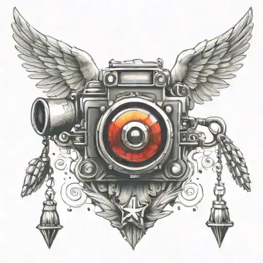 police siren tattoo design idea