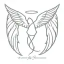 Air Force with angel wings tattoo design idea