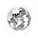 earth, broken bone, home tattoo design idea