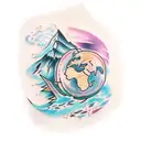 earth, broken bone, home tattoo design idea