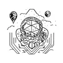 earth, broken bone, home tattoo design idea