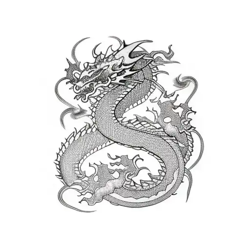 Dragon sleeve with timepieces  tattoo design idea