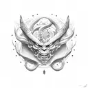 demon slayer  tattoo design idea