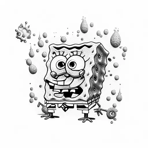 spongebob tattoo design idea