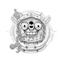 spongebob tattoo design idea