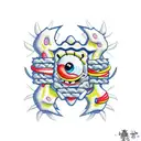 spongebob tattoo design idea