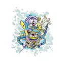 spongebob tattoo design idea