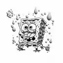 spongebob tattoo design idea