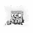 spongebob tattoo design idea