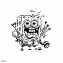 spongebob tattoo design idea