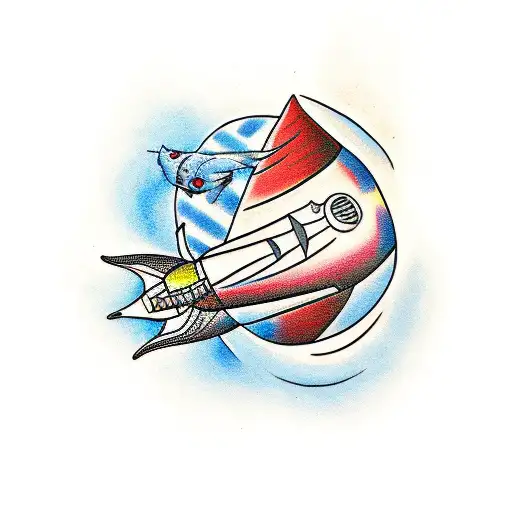 rocket the cocoon tattoo design idea