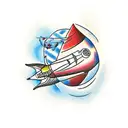 rocket the cocoon tattoo design idea