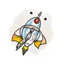 rocket cocoon tattoo design idea