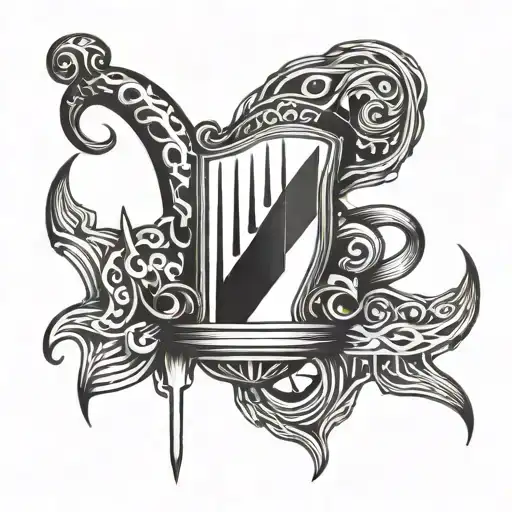 tattoo on the neck - a cigarette inside which says motivation, and under it a cardiogram is drawn, vertical black tattoo tattoo design idea