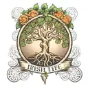 Irish tree of life tattoo design idea