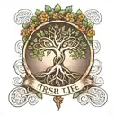 Irish tree of life tattoo design idea