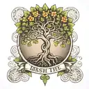 Irish tree of life tattoo design idea