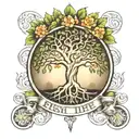 Irish tree of life tattoo design idea